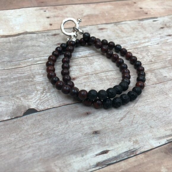 Brecciated Jasper Double Wrap Bracelet - Picture 1 of 1